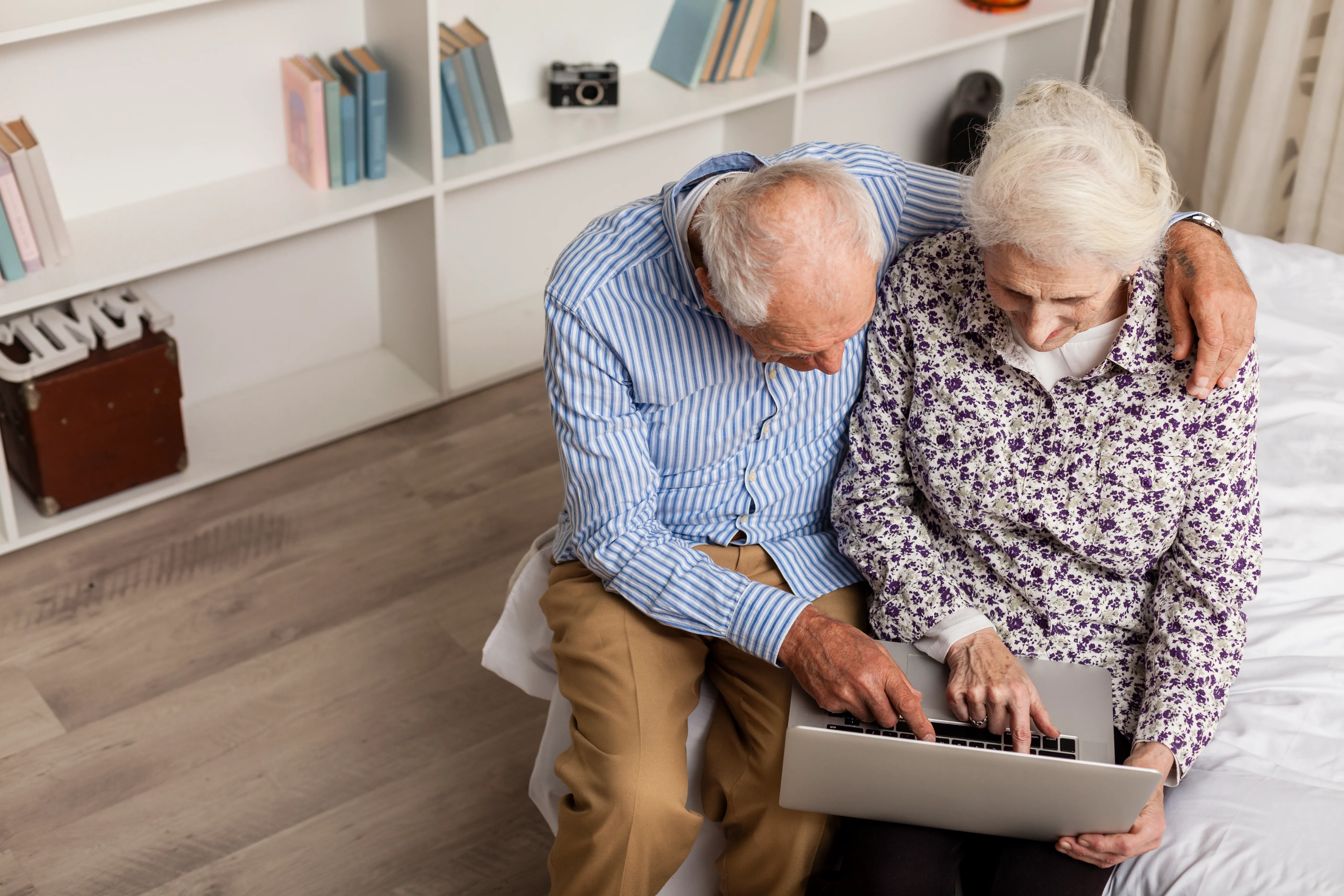 Senior with medical alert device